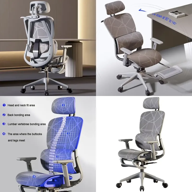 Ergonomic Office Chair - Ergonomische gamingstoel, verstelbaar, comfortabele bureaustoel voor