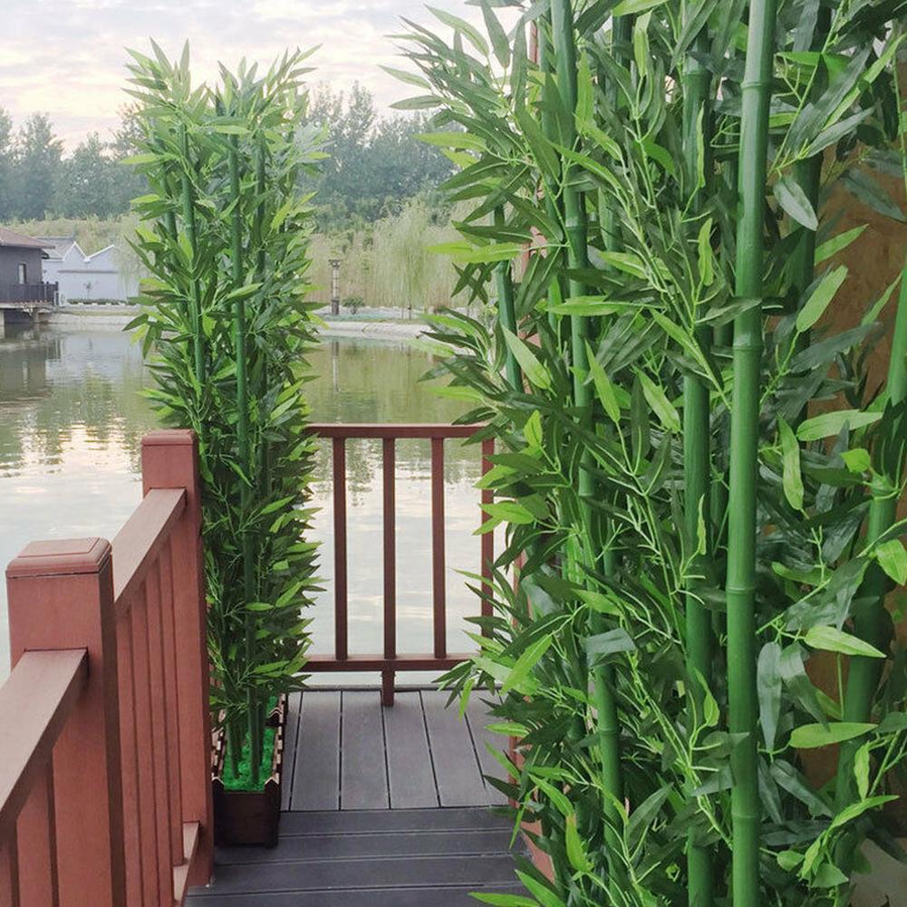 Home Office Layout - 10 stuks kunstmatige groene bamboebladeren nep