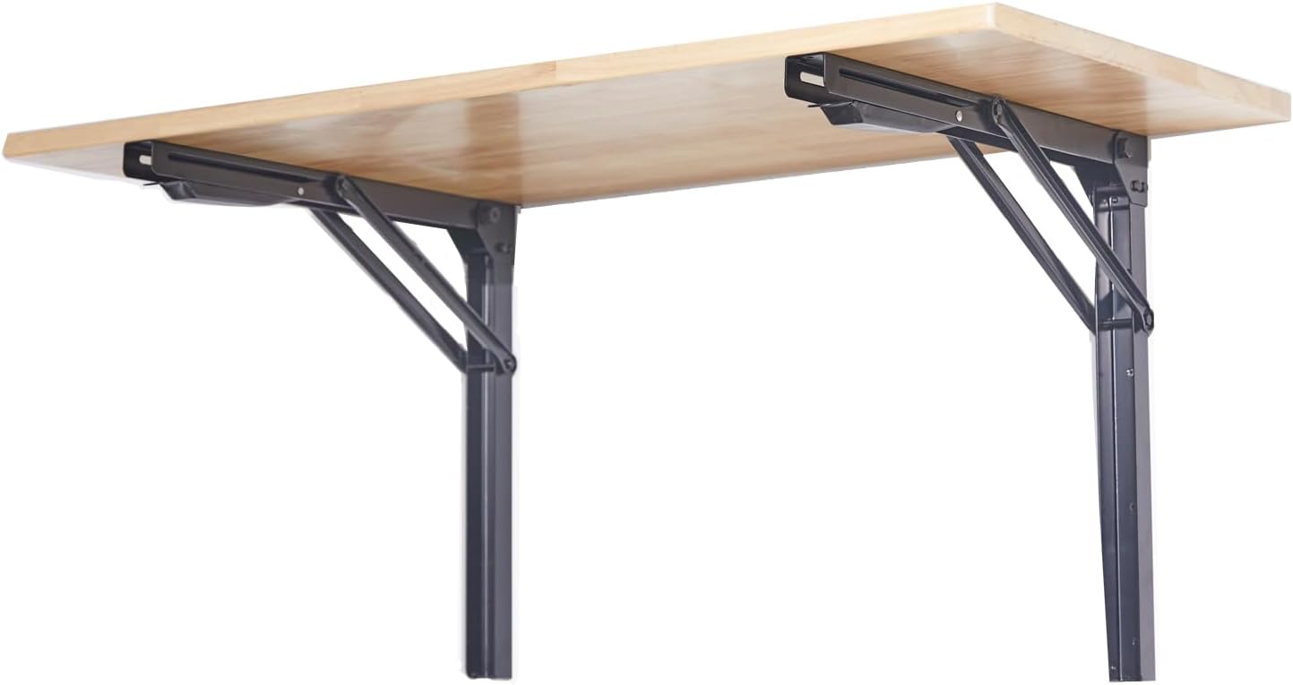 Home Office Work Table - Wandgemonteerde opklapbare werkbank, zwaarbelastbaar, opklapbare werktafel,