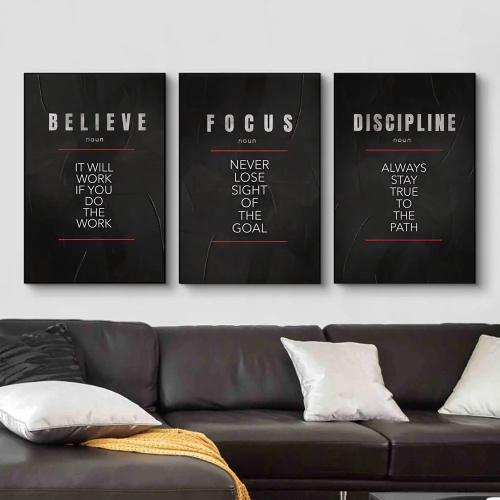 Geloof dat discipline en focus - Home Office Room Inspiration recensie en prijs