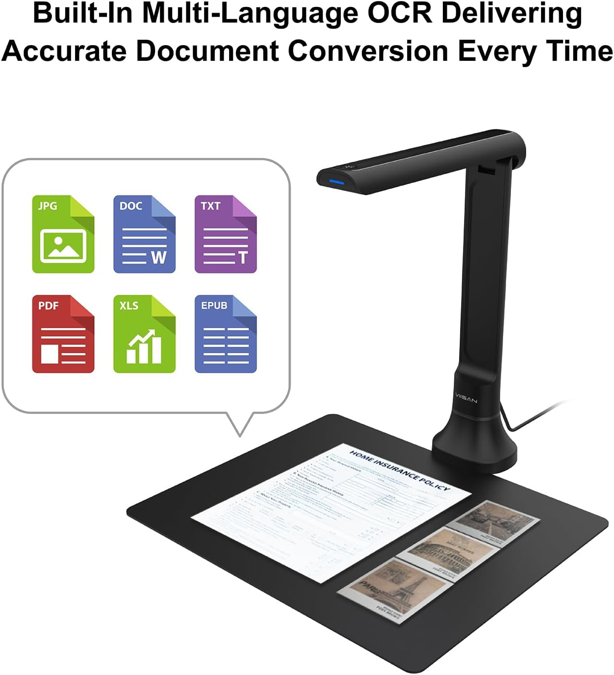 VIISAN DB8401 16MP Documentcam - Document Scanner Portable recensie en prijs