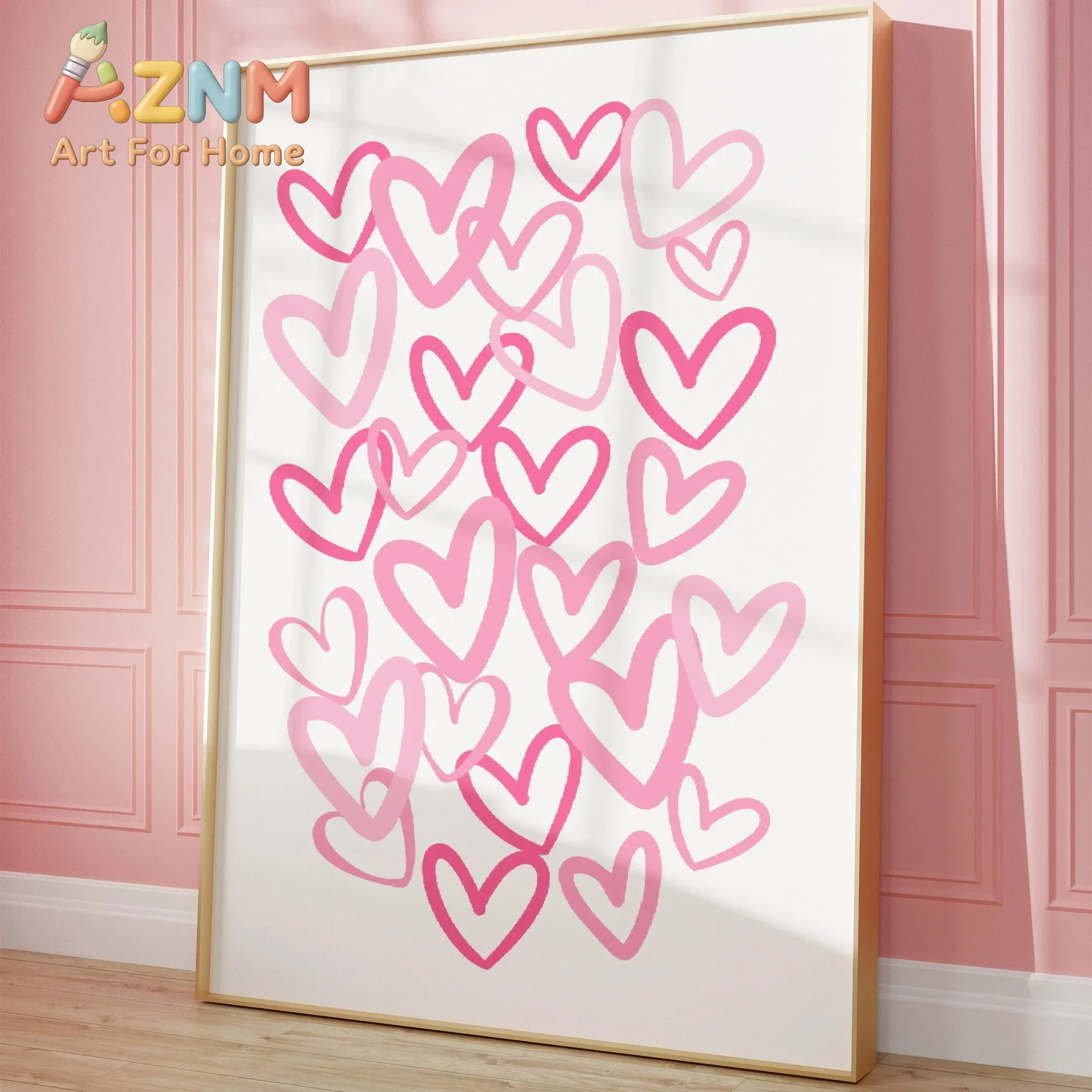 Chique canvasprint met roze li - Home Office Room Inspiration recensie en prijs