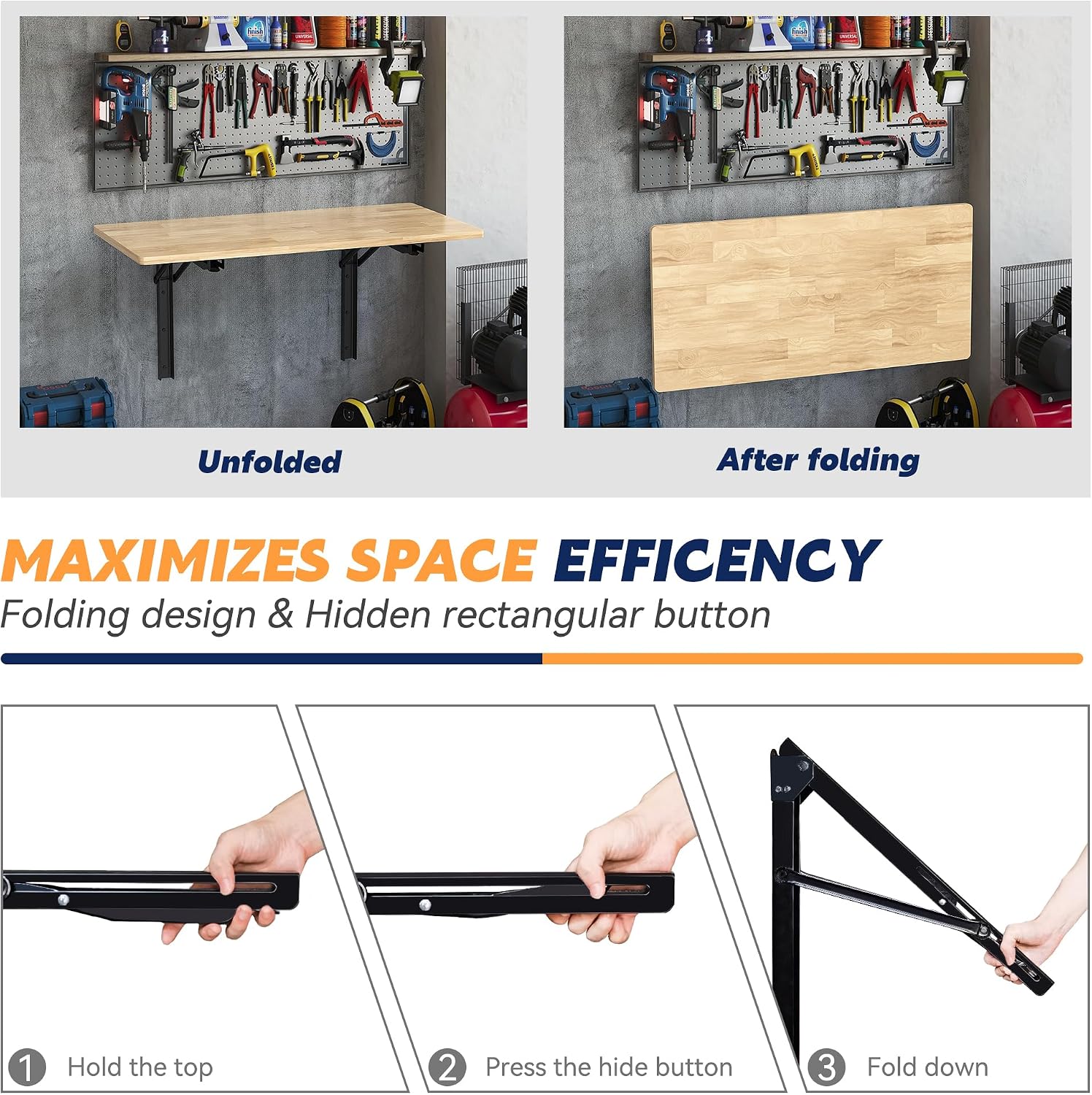 Wandgemonteerde opklapbare wer - Home Office Work Table recensie en prijs